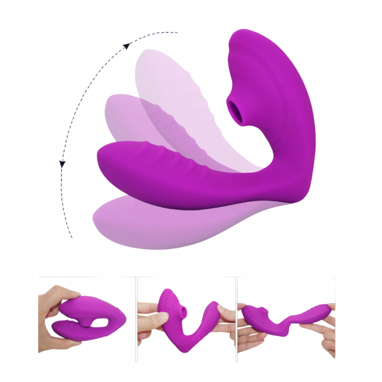 Estimulador Dual Kundalini - Vibración, succión y energía en movimiento - Imagen 4